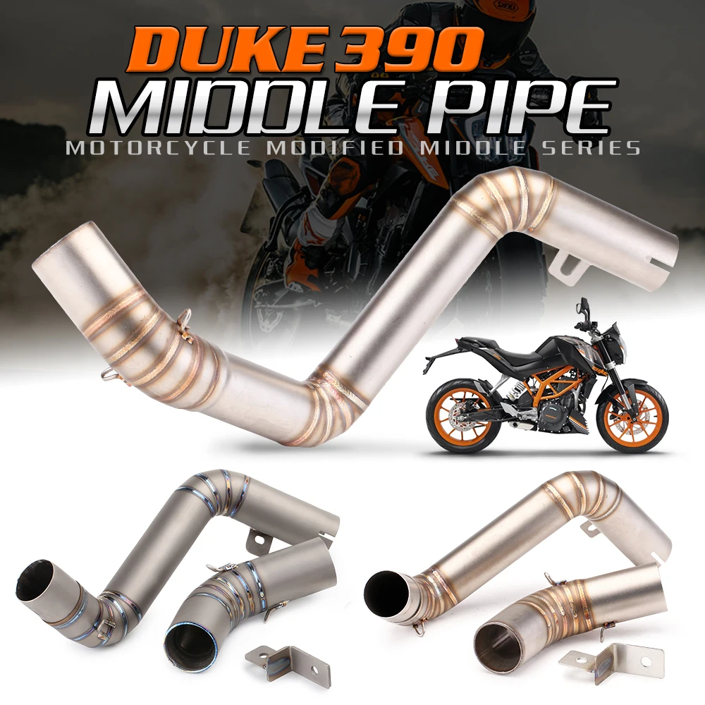 

For DUKE 200 DUKE 125 DUKE 390 2012 2013 2014 2015 2016 Motorcycle Exhaust Muffler Escape Link Tube Middle pipe