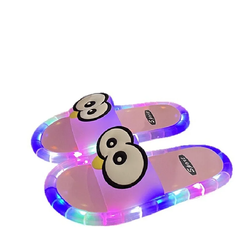 Funny Big Eyes Luminous Slide Slippers Summer Fashion Non Slip Open Toe For Couples Indoor Outdoor Home Bathroom Outerwear shoes view 6