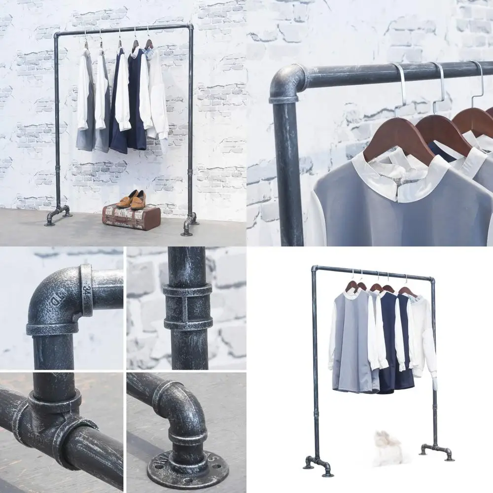 

Сверхмощная железная вешалка для одежды в винтажном стиле для розничной торговли и подвешивания одежды