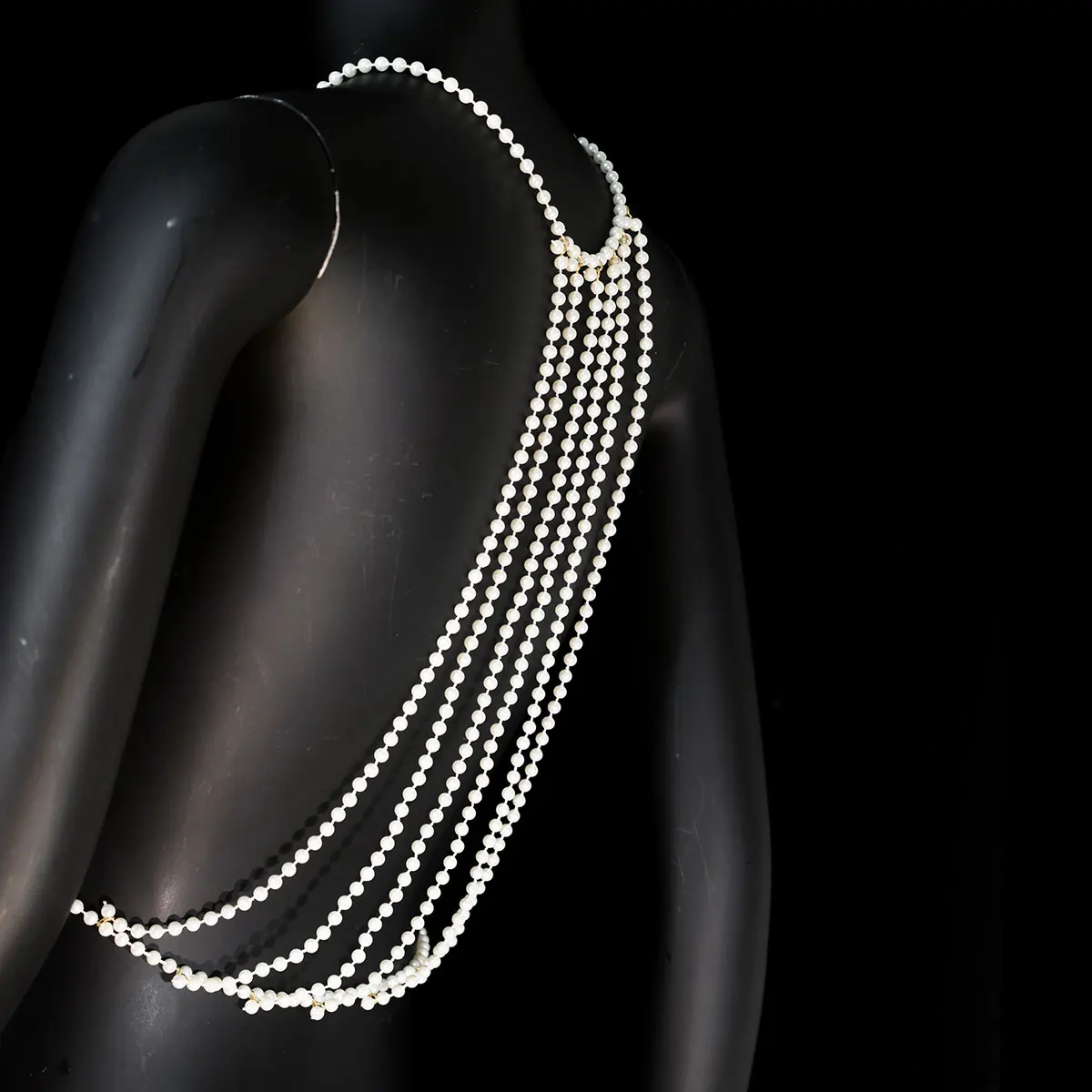 سلسلة ظهر لؤلؤ تقليد للنساء ، سلسلة جسم فاخرة ، إكسسوارات عرض المهرجان ، أزياء مثيرة #5