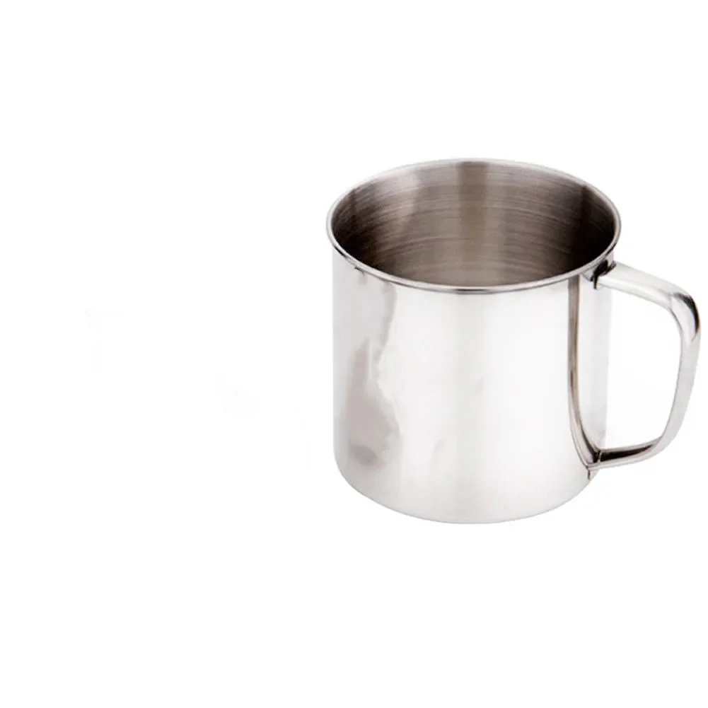 Lightweight Stainless Steel Mug Cup with Handle for Coffee or Tea Outdoor Drinking Solution in 200ML or 380ML Capacity