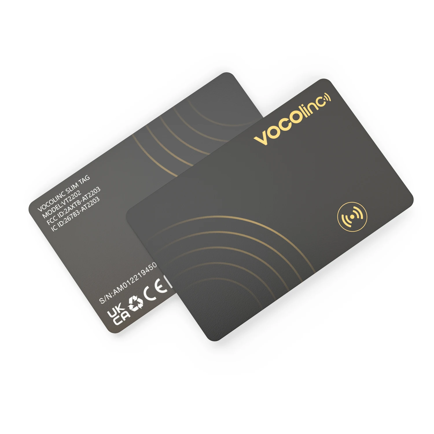 VOCOlinc Wireless Wallet Tracking Card, localizzatore GPS Smart Tag iPhone Apple Device trova il mio Airtag Key Finder Bluetooth Tracker