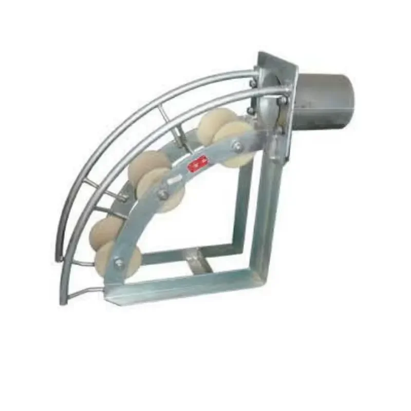 Three Rollers 150mm Tube Dia Nylon Aluminium Underground Cable Pulley Roller Construction Industry