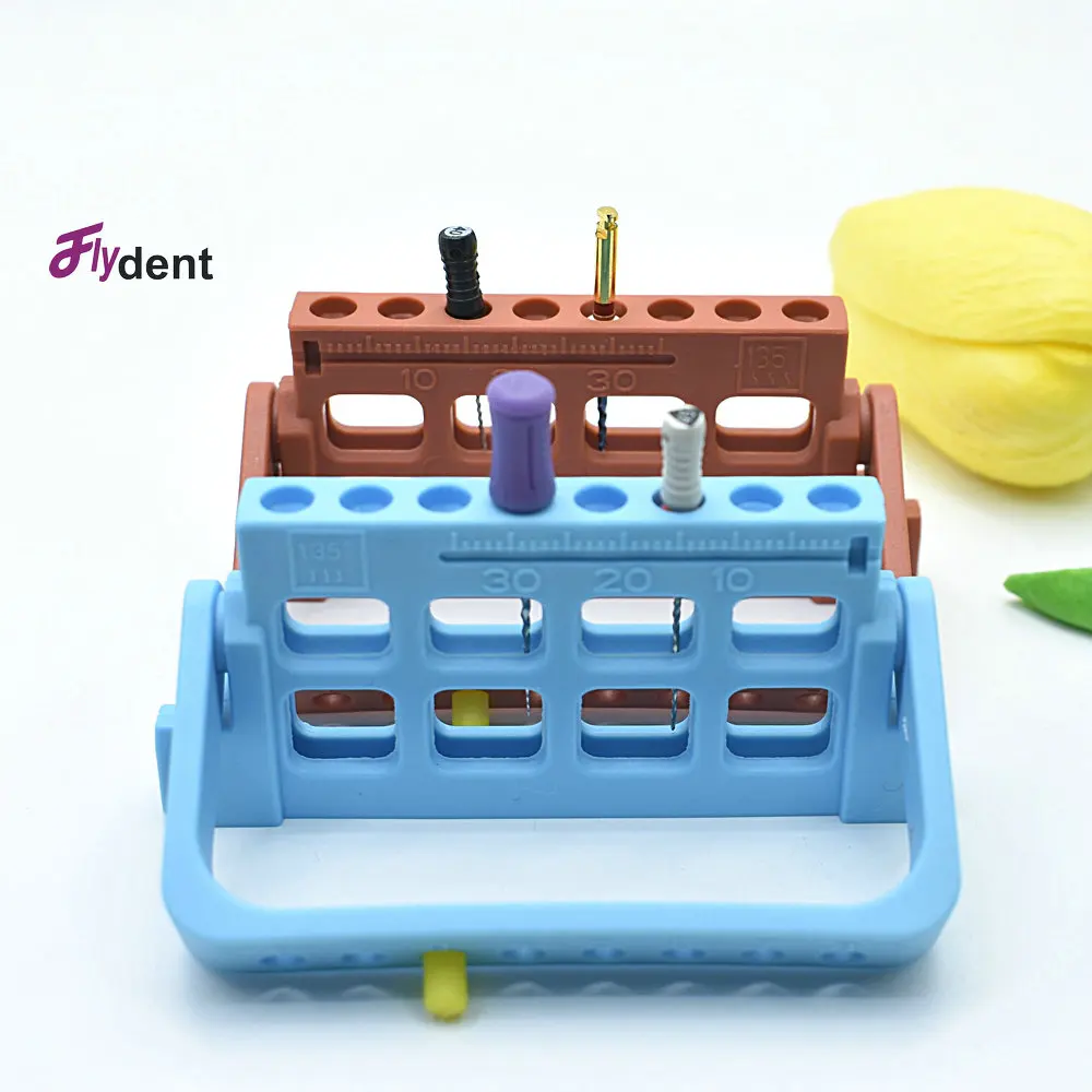 

Dental Files Drill Stand Holder Autoclavable 8 Hole For Endodontic Files Organizer Endo Box