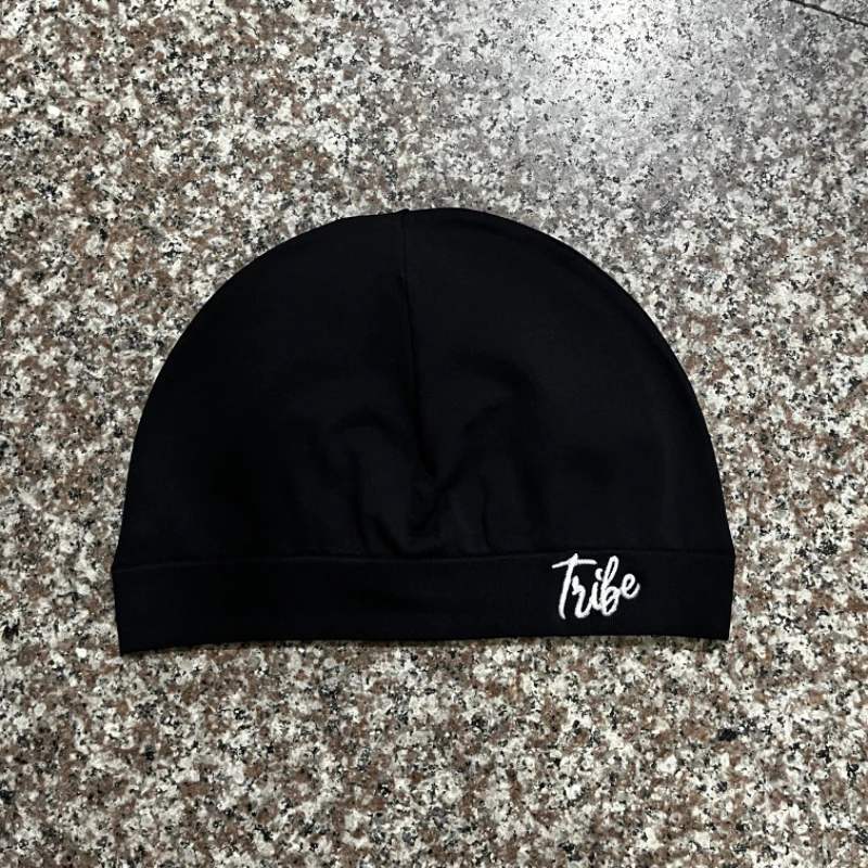 1pc Solid Color Street Style Nylon Skull Print Unisex Beanie Hat, Suitable For All Seasons, Sports & Casual Wear image 4