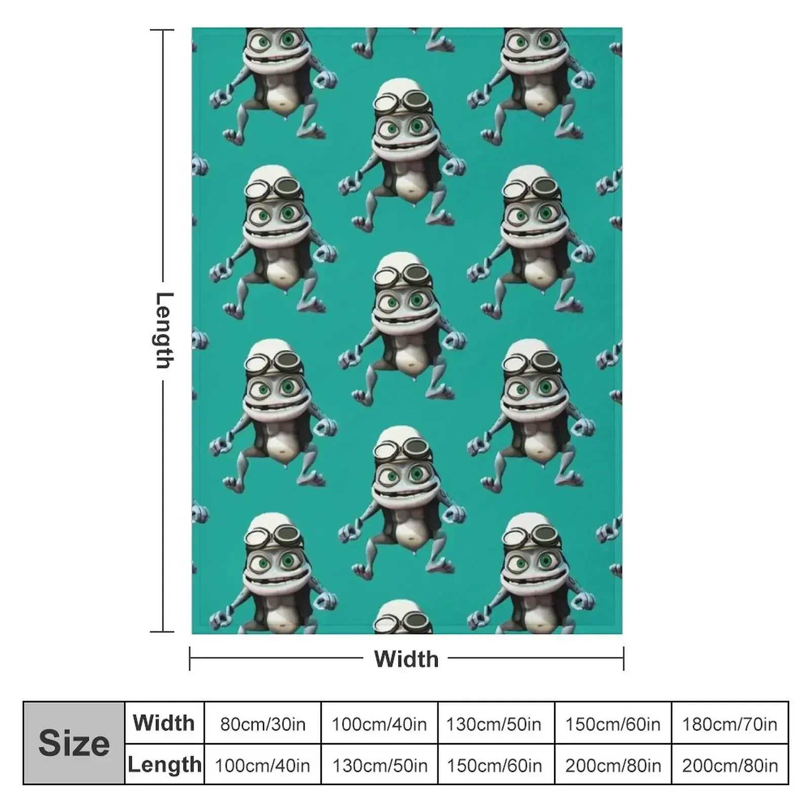 Crazy Frog . Throw Blanket couch cozy soft plush fuzzy picnic outdoor blanket