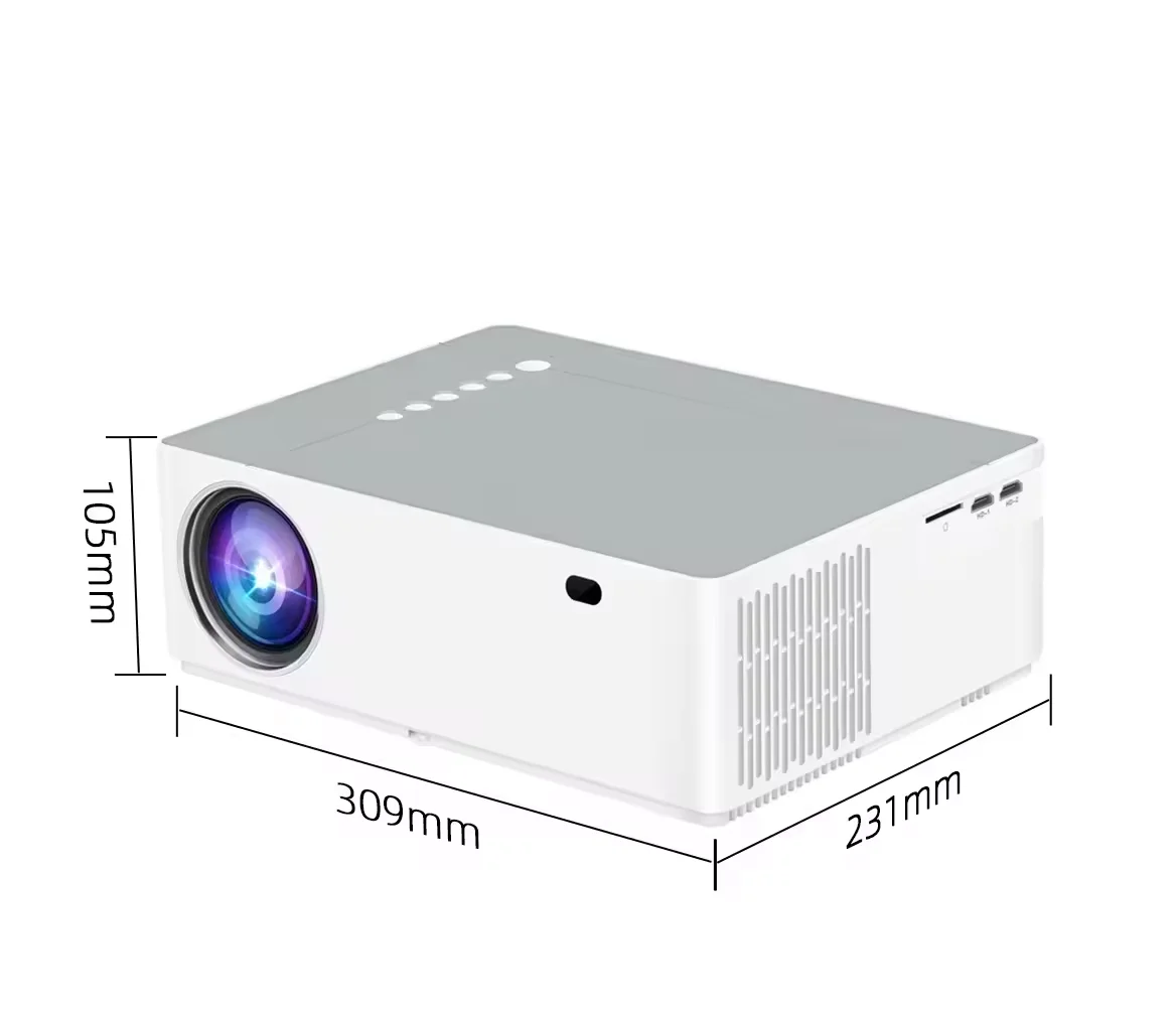 1080P Portable LED Video TV Projector Multimedia Home Theater Business School Use 4K Portable Beamer