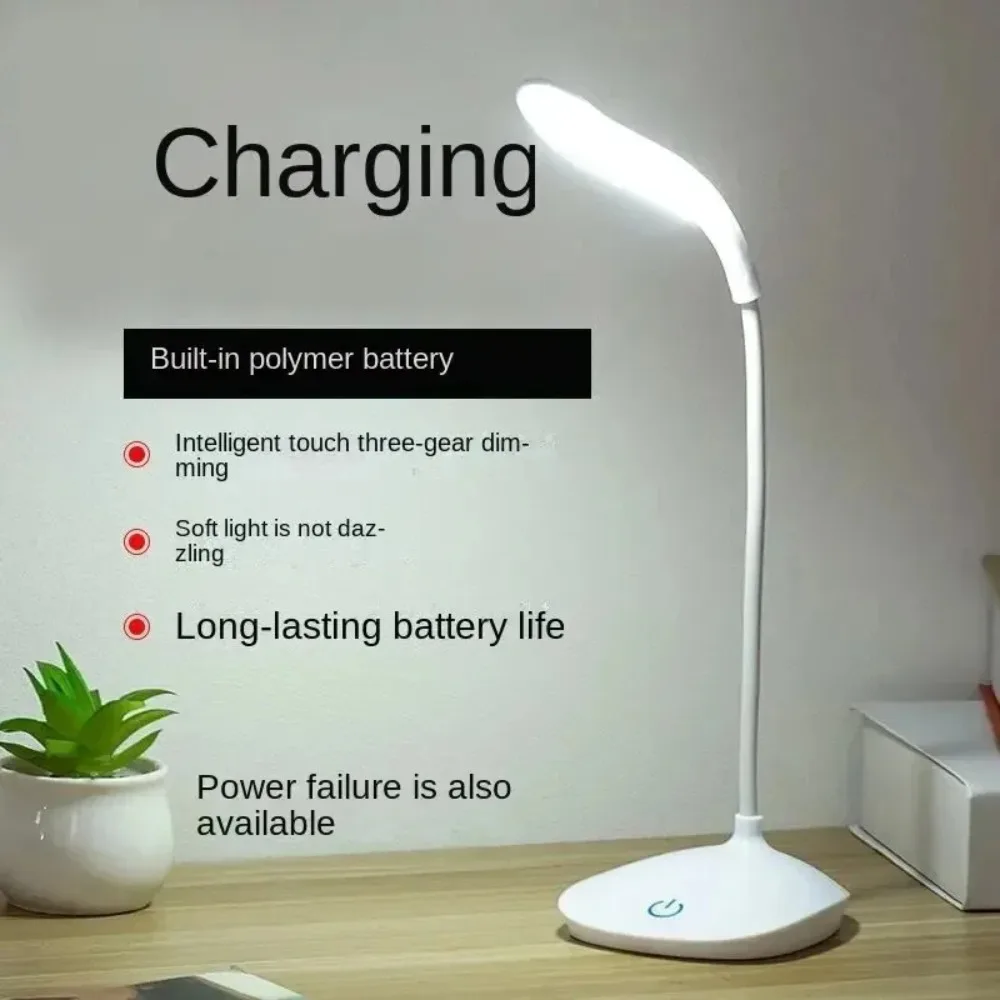 Bedroom Bedside Study Reading USB Charging Eye Protection LED Light,ProtectionThree GearTouch Dimmer Light Soft Light Adjustable