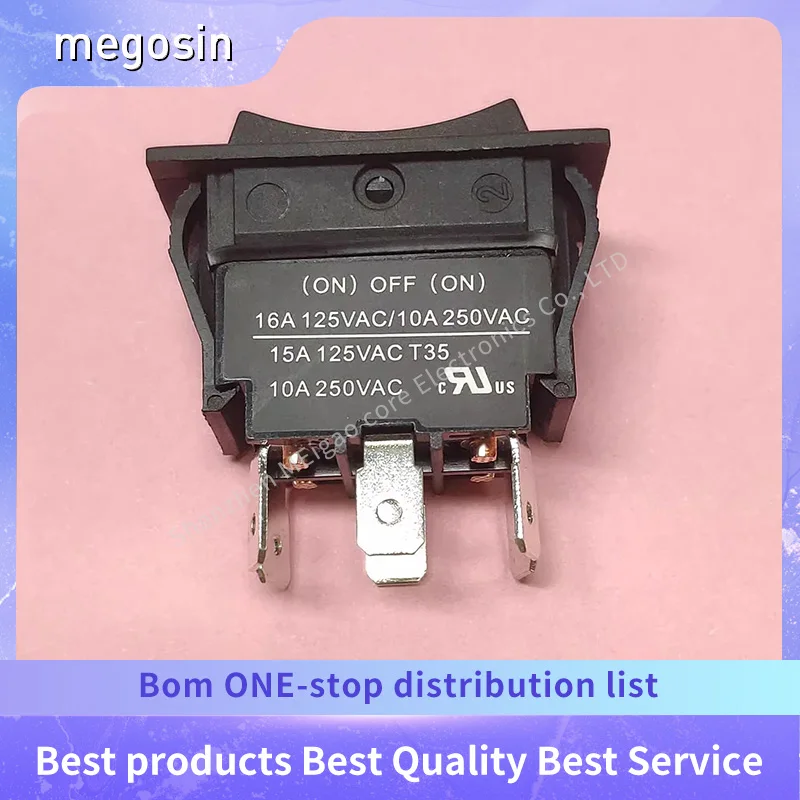 1PCS/LOT Silver contact boat-shaped lift plate 6-pin 3-position bilateral reset switch 16A 250V opening 37*21