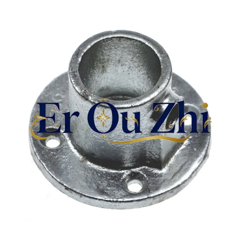 42/48mm1.2 Inch Steel Pipe Connector Galvanized Round Pipe Fittings 1.5 Inch Iron Pipe Connector Free Wire, Fixing Parts