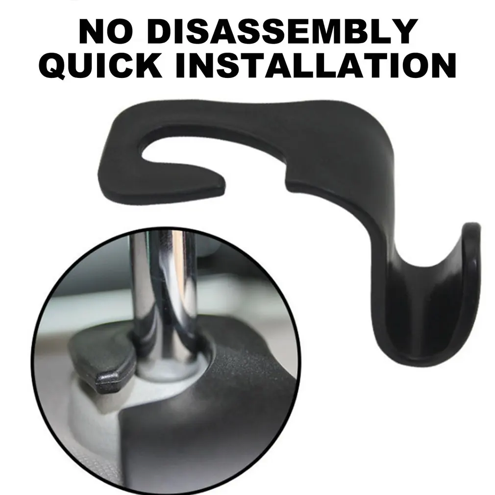 Hot 2Pcs Hooks Car Seat Back Hanger Headrest Mount Storage Holder Bearing For Car Bag Clothes Coats Hanging Hooks Fast Delivery