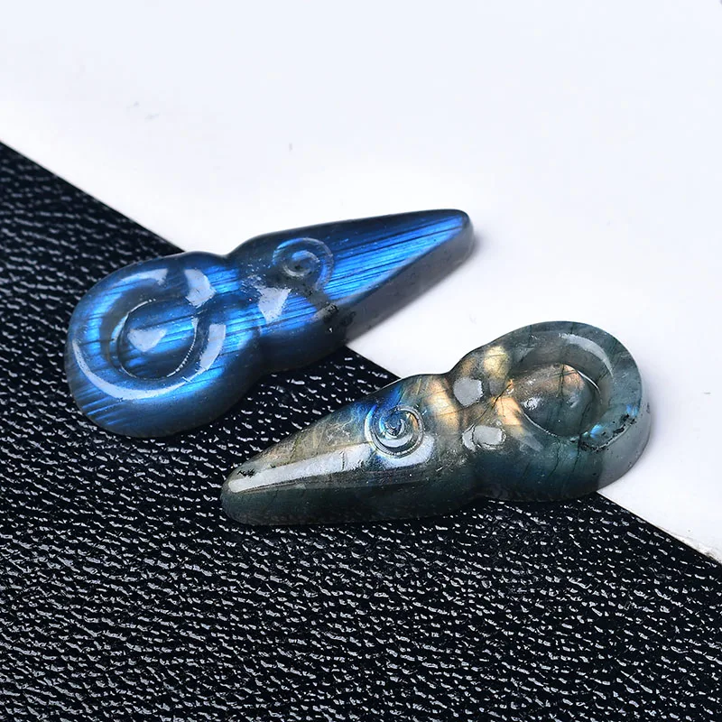 Natural Labradorite Yoga Goddess Crystal Sculpture Gift for DIY Keychain - Perfect for Home Decoration. Suitable for Meditation