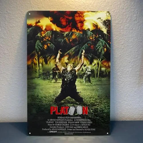 Platoon Movie Metal Poster - Collectable Tin Sign - 20x30cm