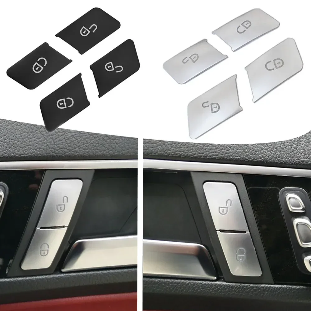 

Car Door Lock Unlock Button Sequins Trim Cover Sticker for Mercedes Benz A B C E GLA CLA GLK GLE CLS ML GL W204 W212 W246 W166