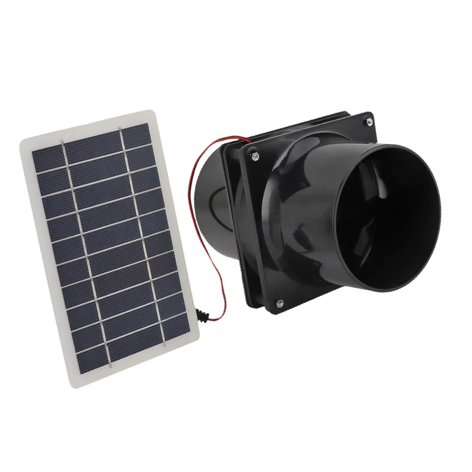 Solar Panel Powered Fan Ventilator DIY Cooling Ventilation Equipment Exhaust Fan for Greenhouse Outdoor Activities Camping