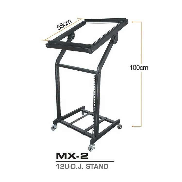 

Sound Professional Mixer Rack Equipment Dj Stand Black Color
