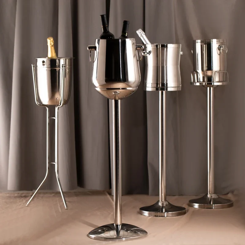 

High-end double-layer champagne barrel set, floor ice bucket, home bar, KTV wine cooler, soft decoration design