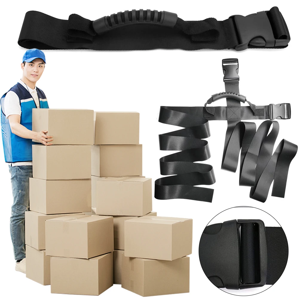 Portable Packing and Moving Strap with Handle&Buckle Packing Straps Travel Belts for Secure Lifting Carrying Heavy Boxes Luggage