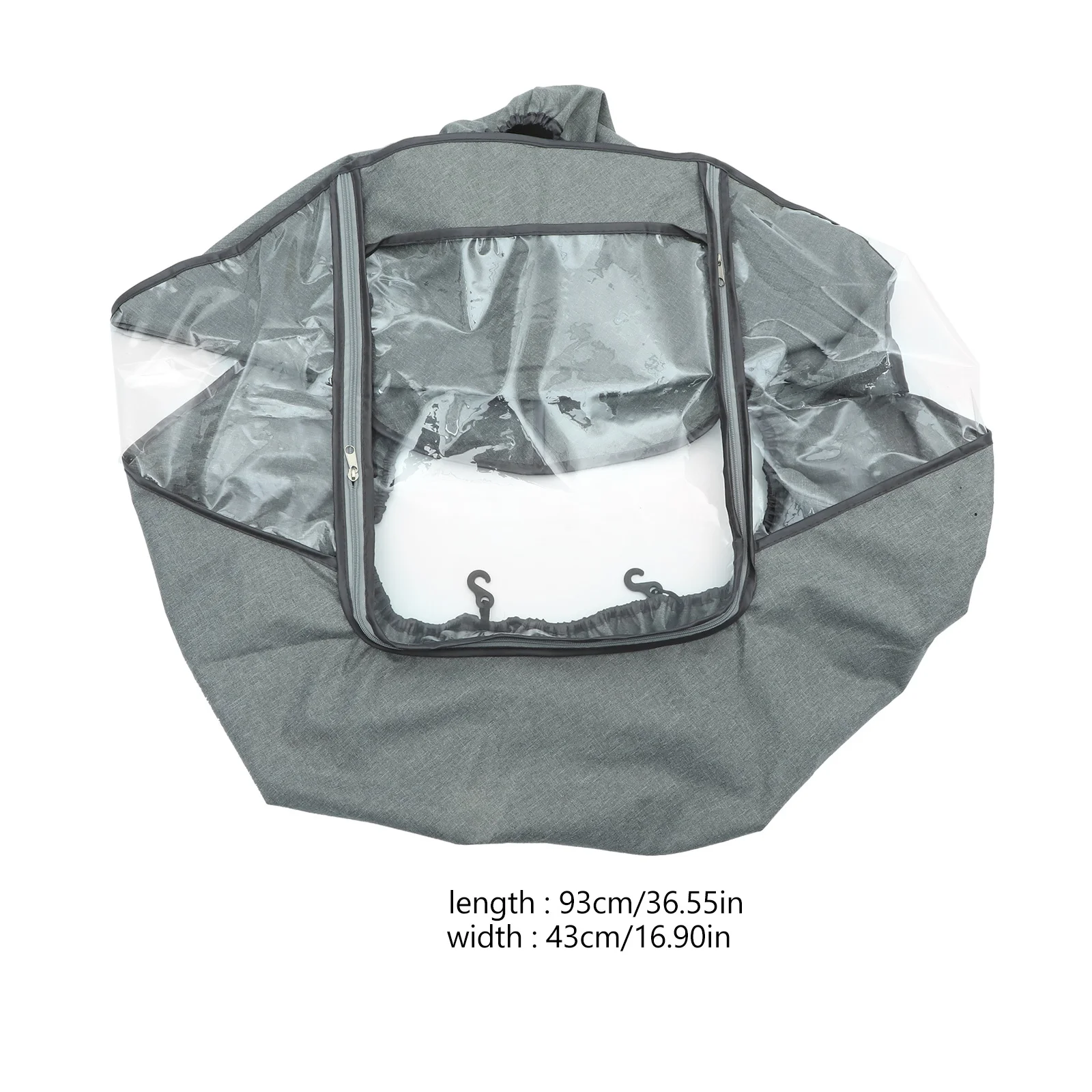 غطاء غطاء للمطر لعربة الأطفال مقاوم للماء ومقاوم للرياح مناسب لمعظم عربات الأطفال للاستخدام الخارجي باللون الرمادي #2