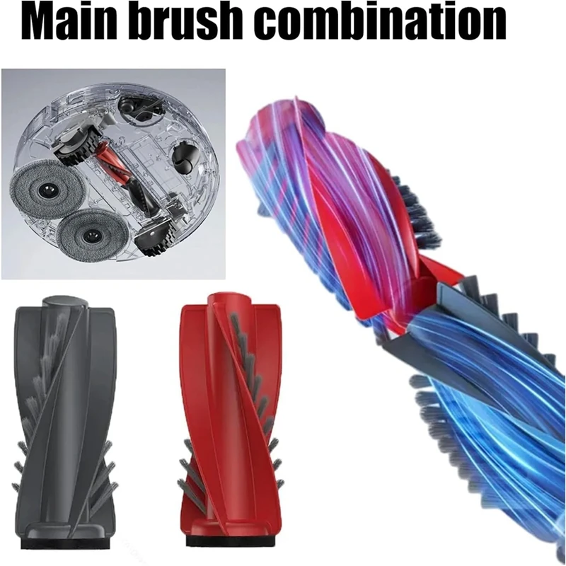 Accessories Kit For Roborock Qrevo Curve/P20 Pro Robot Vacuum Attachments Main Side Brushes Dust Bags Filters Wipes