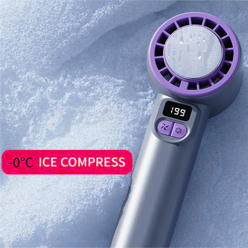 Портативный ручной вентилятор, 4 шт., 199 передач, скорость ветра ​ ​ Регулируемый охлаждающий настольный вентилятор с цифровым дисплеем и портативным воздушным охлаждением