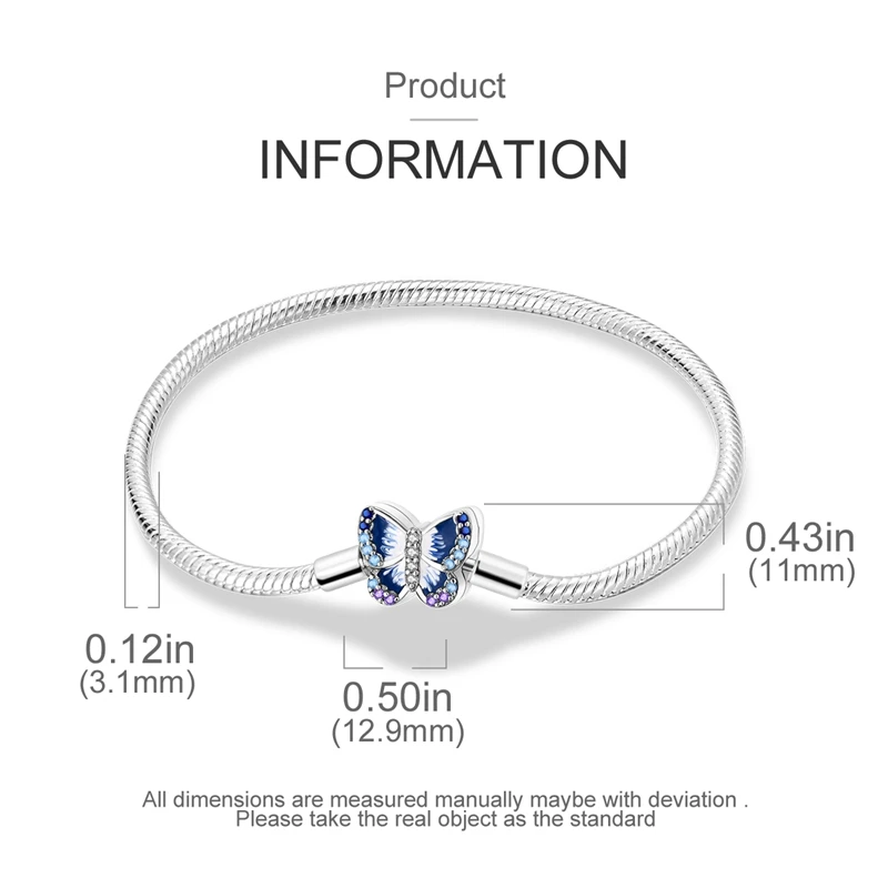 NEW Bracelet Silver 925 Original 17-20CM Star Moon Sun Cat's Paw Butterfl Zircon Bracelets Fit DIY Charms Birthday Jewelry Gifts