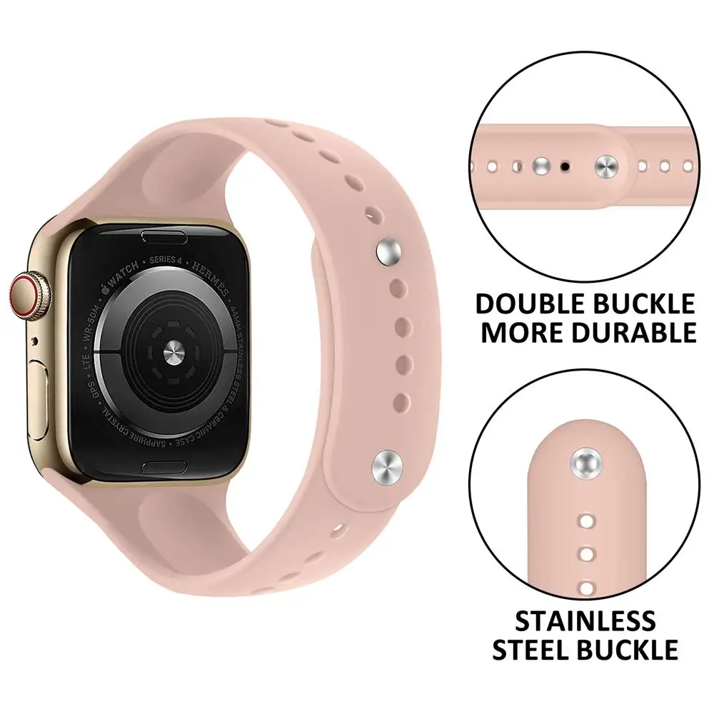 Cinturino in Silicone per cinturino Apple Watch 40mm 44mm 49mm 45mm 41mm 38mm 42mm 44mm correa bracciale iWatch series 9 8 7 6 3 SE ultra 2