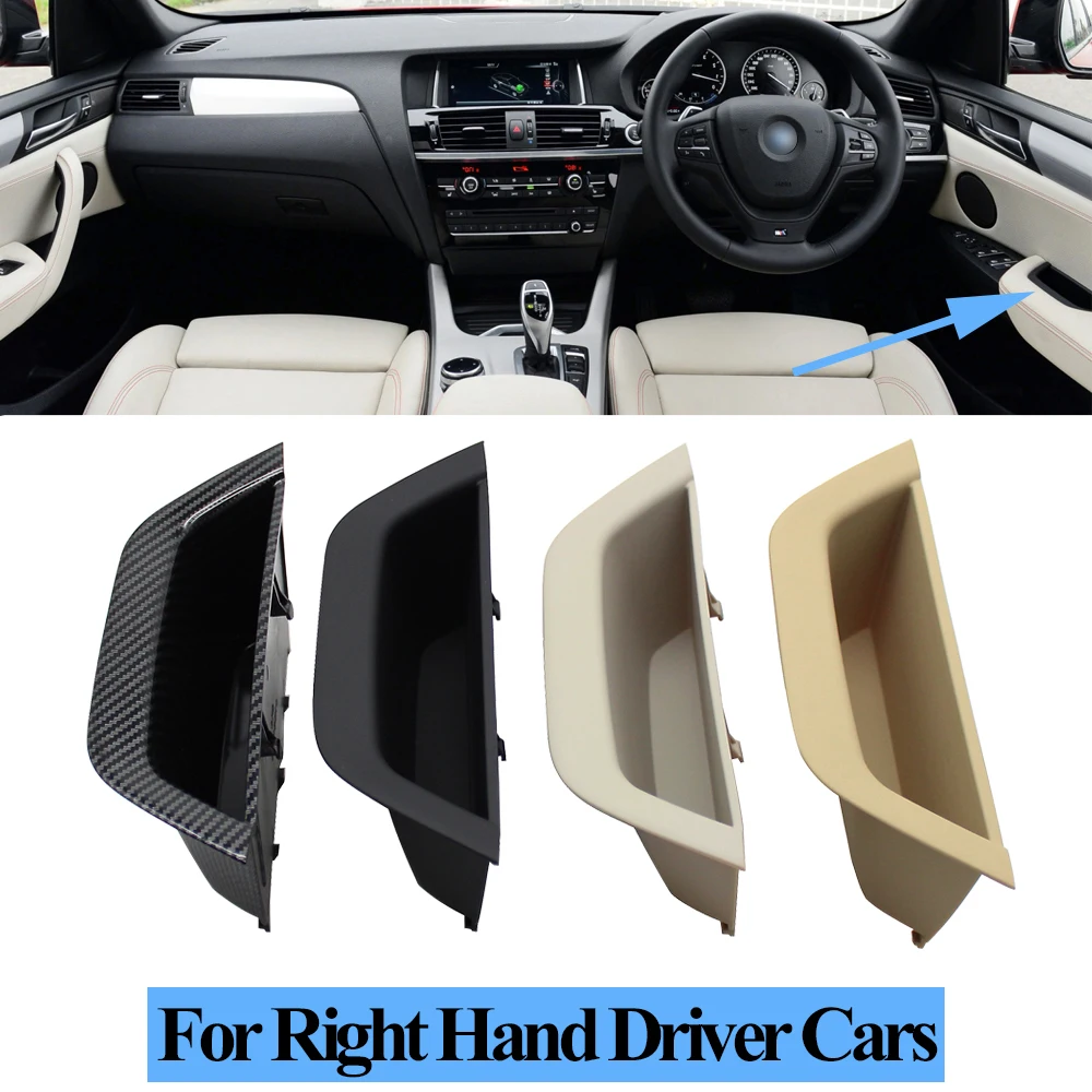 LHD RHD Interior Driver Door Pull Handle Armrest Panel Cover Storage Box For BMW X3 X4 F25 F26 2010-2016 51417250307