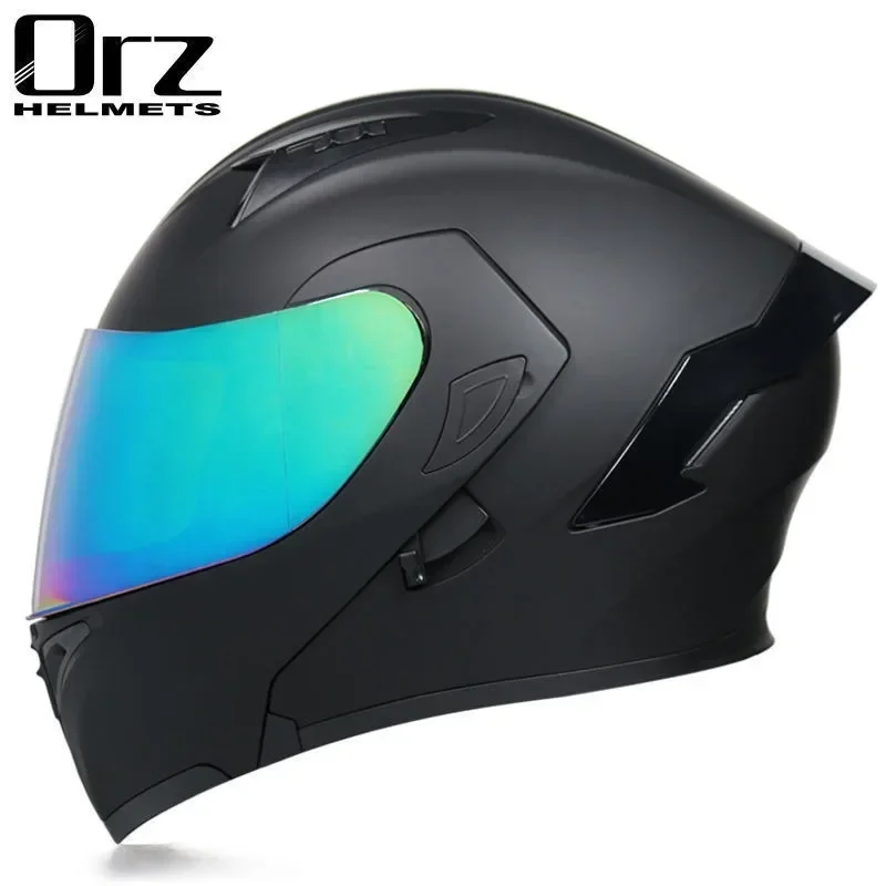 

ORZ Modular Anti-Fog Motorcycle Helmet for Men & Women - Dual Visor Full Face with Rear Spoiler