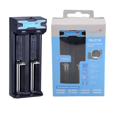 TrustFire TR016 Universal Battery Charger For Rechargeable Battery Li-ion 10440 14500 16340 17335 17670 18350 18500 18650 Cell