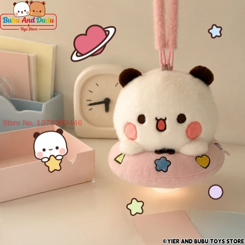 Official Original Panda Bubu And Dudu Plush Night Light , Rechargeable Bedside Ambient Lamp With Dimmable Mood Lighting