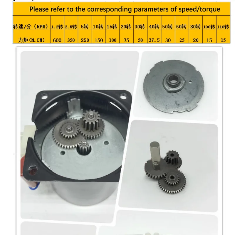 110 فولت/220 فولت 14 واط 60KTYZ مخلب القطب المغناطيس الدائم محرك متزامن الإيجابية والسلبية الحد منخفضة السرعة محرك بطيء