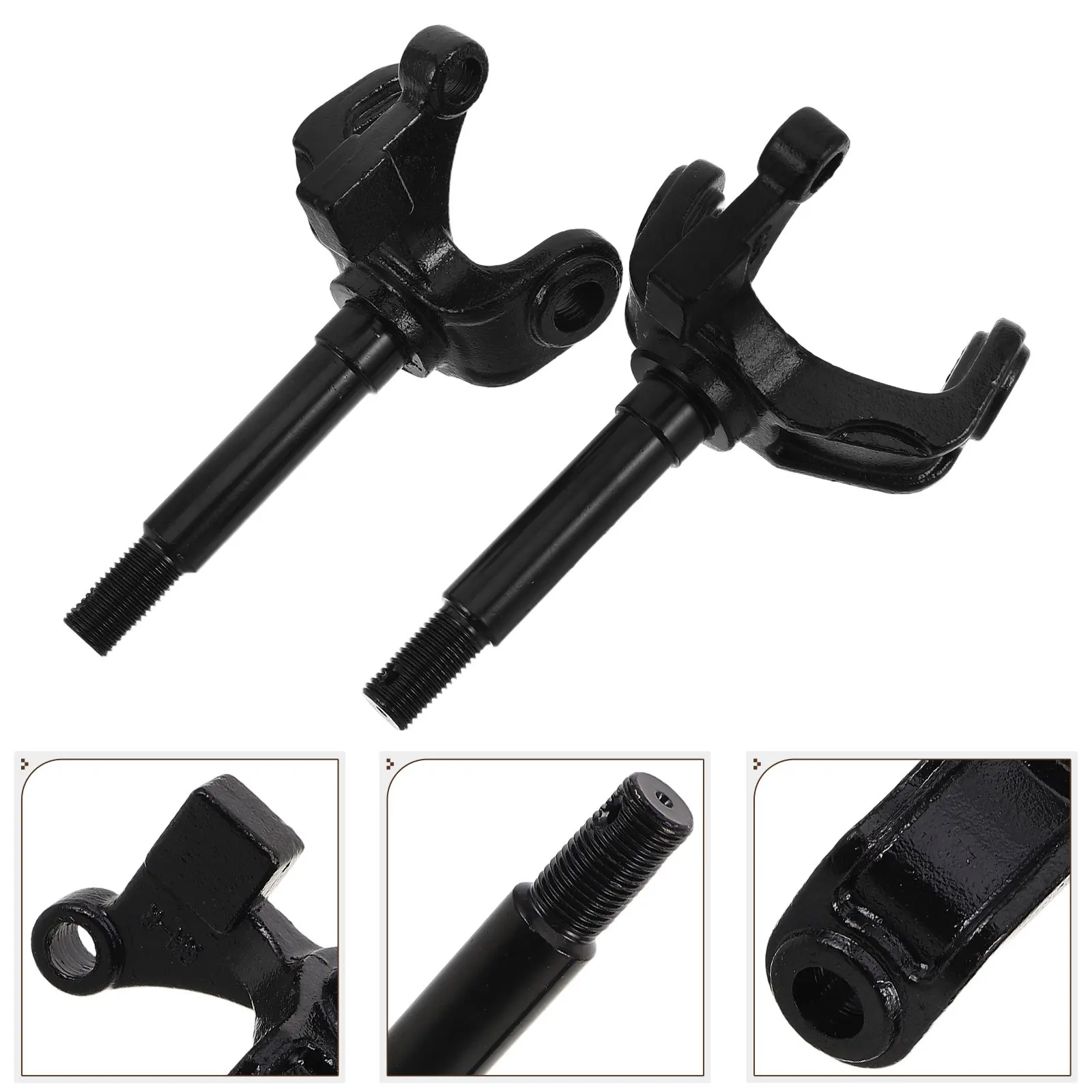 2Pcs Universal Steering Knuckle Front Suspension Spindle Assembly Atv Quad Bike Kart Front Steering Strut Replacement Hub Flange