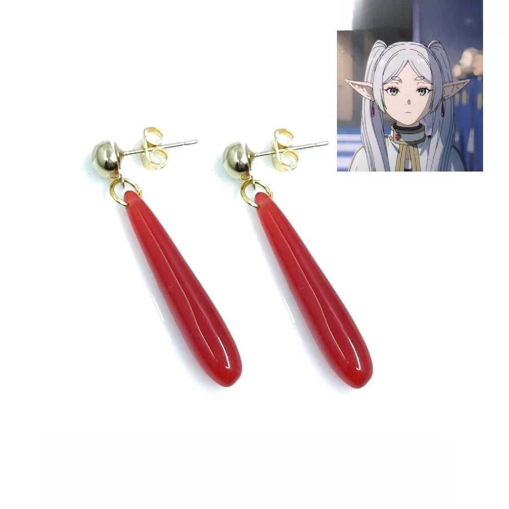 The Buried Florian Same Anime Accessory with Red Resin Around It Earrings Ear Clip Y2k Fashion Toys Anime Cartoon Frind Kawaii