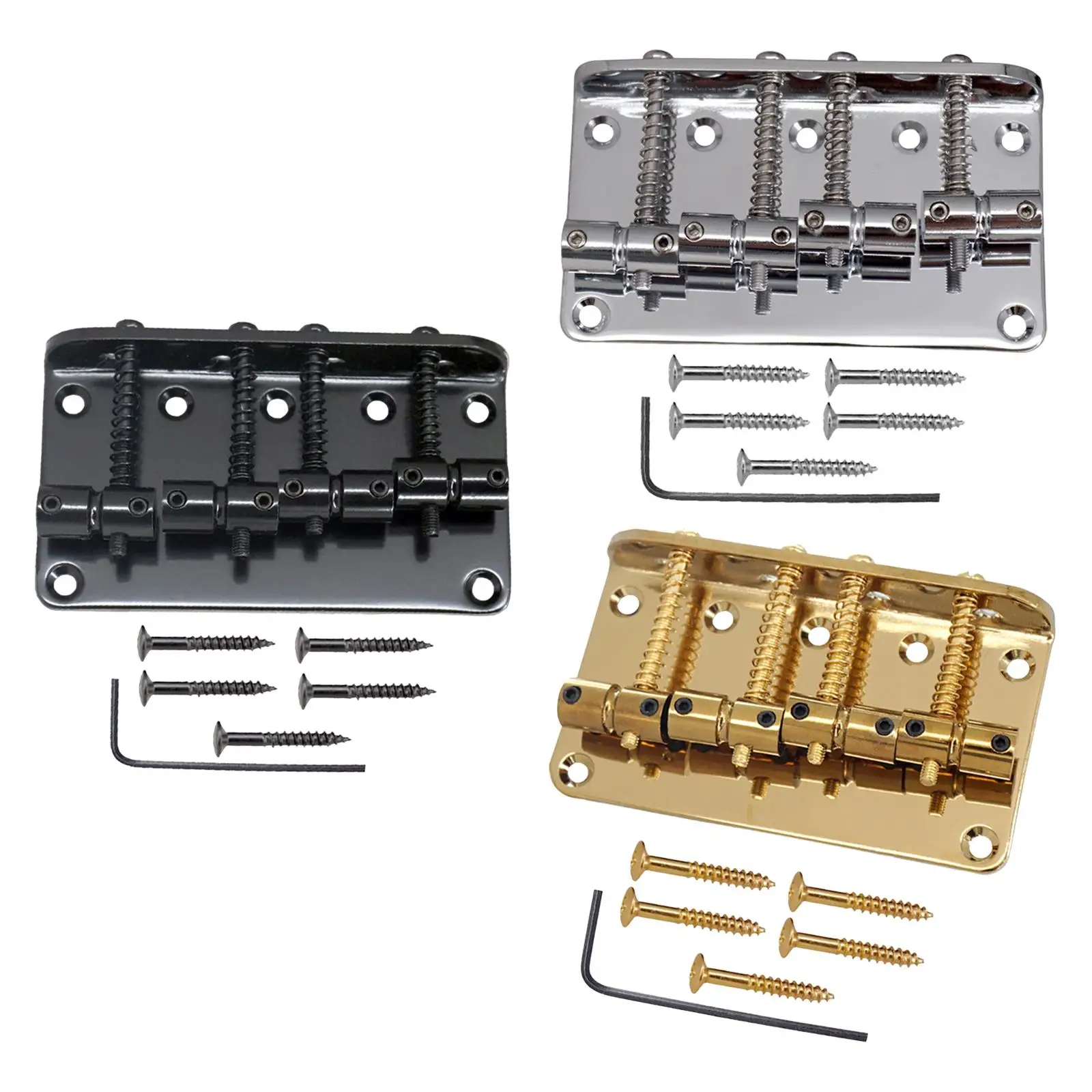 Sostituzione in metallo per cordiera per basso a 4 corde da 80 mm regolabile per chitarra