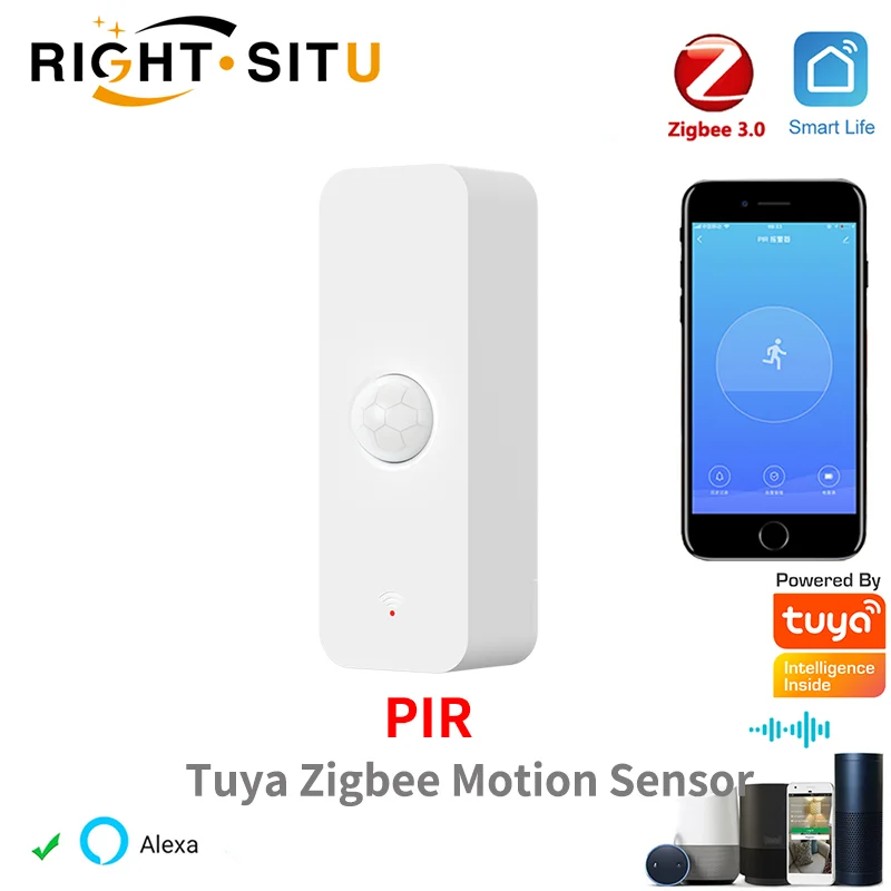 Czujnik ruchu Tuya Zigbee 3.0, inteligentny czujnik, zdalne sterowanie przez aplikację, Smart Life, wymaga bramy Tuya Zigbee.