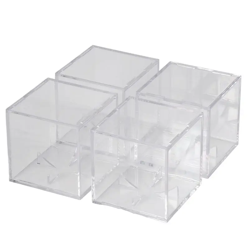 

A65G-4 шт. витрина для бейсбола, пылезащитные акриловые витрины с защитой от ультрафиолета, прозрачная витрина для бейсбольного мяча для памяти