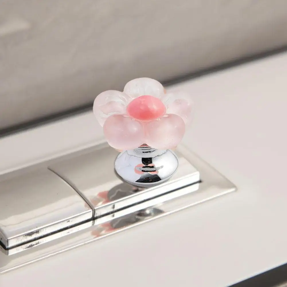 Rose Toilet Press Button Tank Push Switch Long Nail Protector Bathing Room Decor Water Flush Button Home Tool
