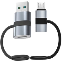 Converter Adapter USB/USB 5Pin Male to USB C Female Conversion Head for Phones
