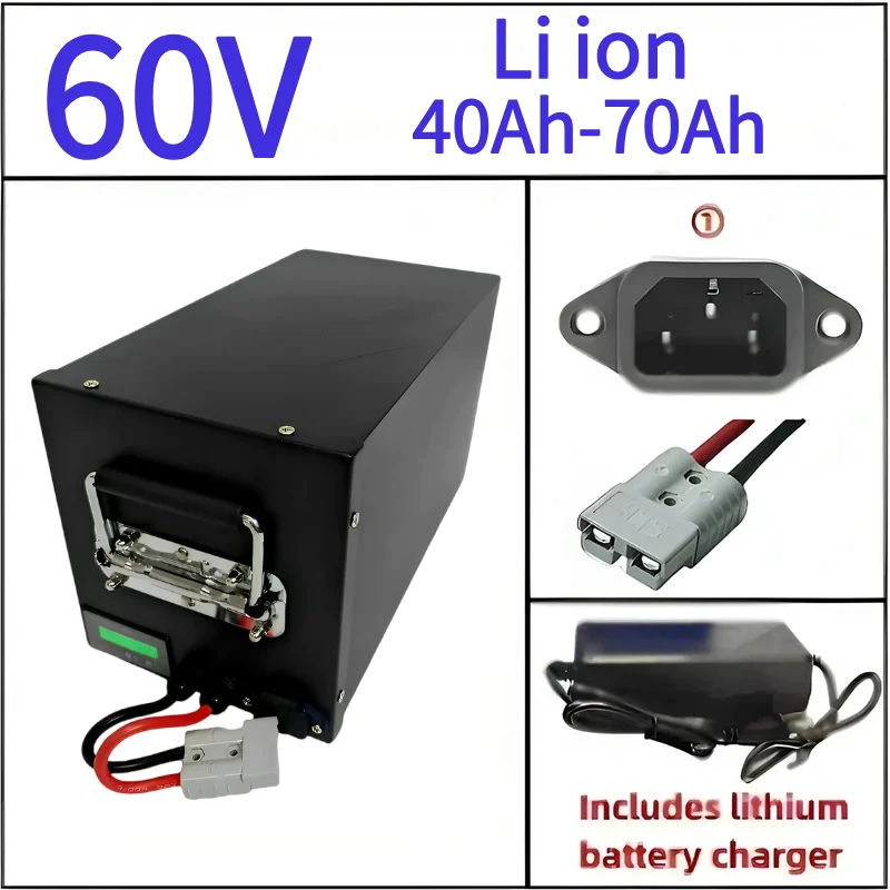 

60V 40AH 45AH 50AH 70AH 60AH Li-ion Lithium Battery ion Rechargeable For vehicle Two-wheeler three -wheels