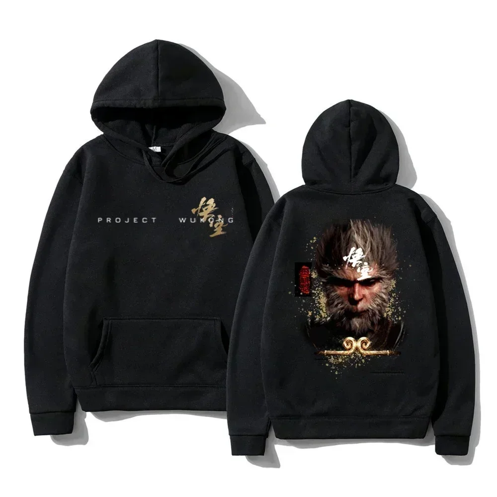 Anime Hoodie Black Myth Wukong Game The Same Short-sleeved  Men and Women Half Sleeve Body Men Clothing