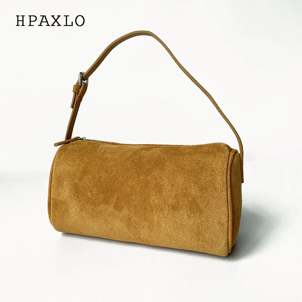 

Матовая сумка для ручек из телячьей кожи 90, осень-зима, новый маленький дизайн, замшевая винтажная минималистичная сумка через плечо, модная женская сумка