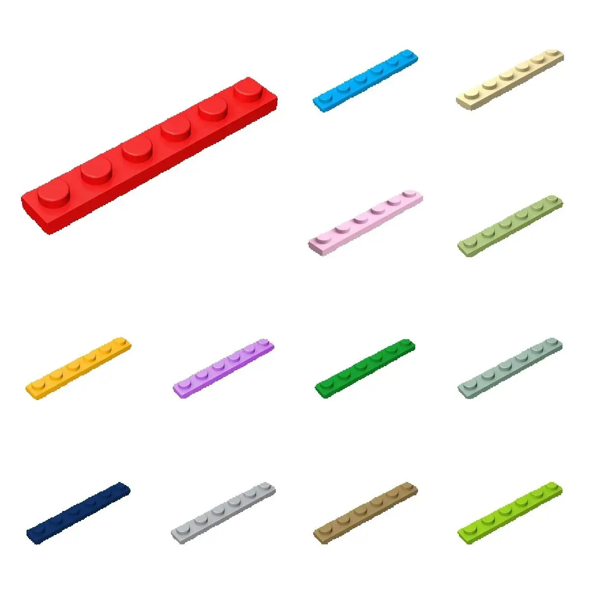 

50 шт. 3666 1x6 мая фигурки delgadas ladrillo juguete de Bloomques de Dictionaries Compatible educativo tamaño creativo regalo