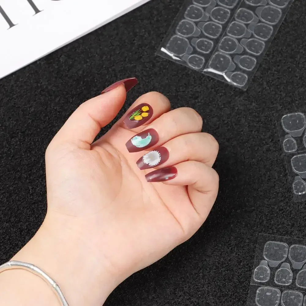 Nowe Przezroczyste Taśmy Samoprzylepne DIY Dwustronne Naklejki Narzędzie do Przedłużania Tipsów do Paznokci