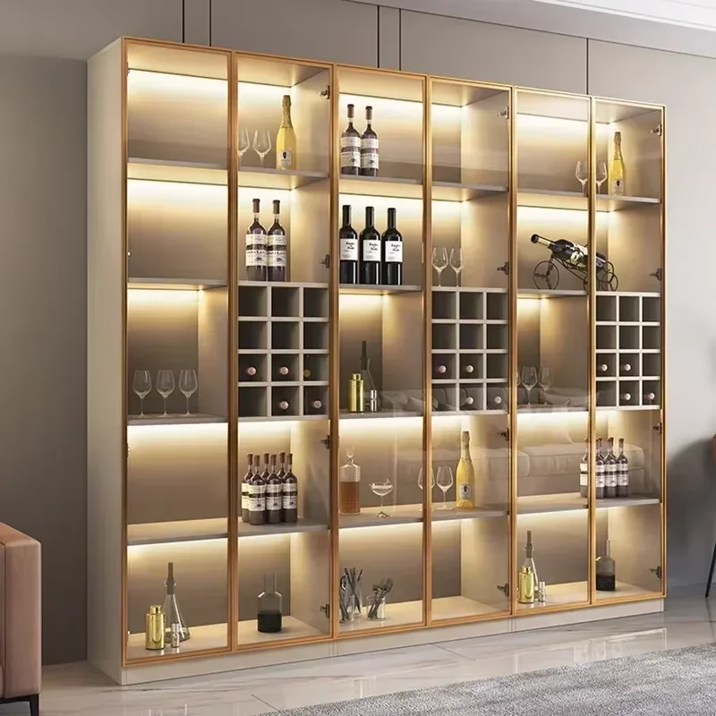 

Stainless Steel Luxury Wine Cabinet And Storage Customization Corner Bar Cabinet And Wine Rack Cabinet Bar Living Room Furniture