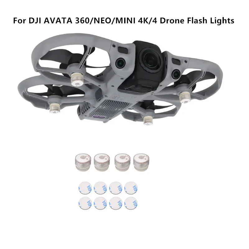 4pcs Flash Lamp Night Warning Light For DJI AVATA 360/NEO/MINI 4K/4 Drone Accessories
