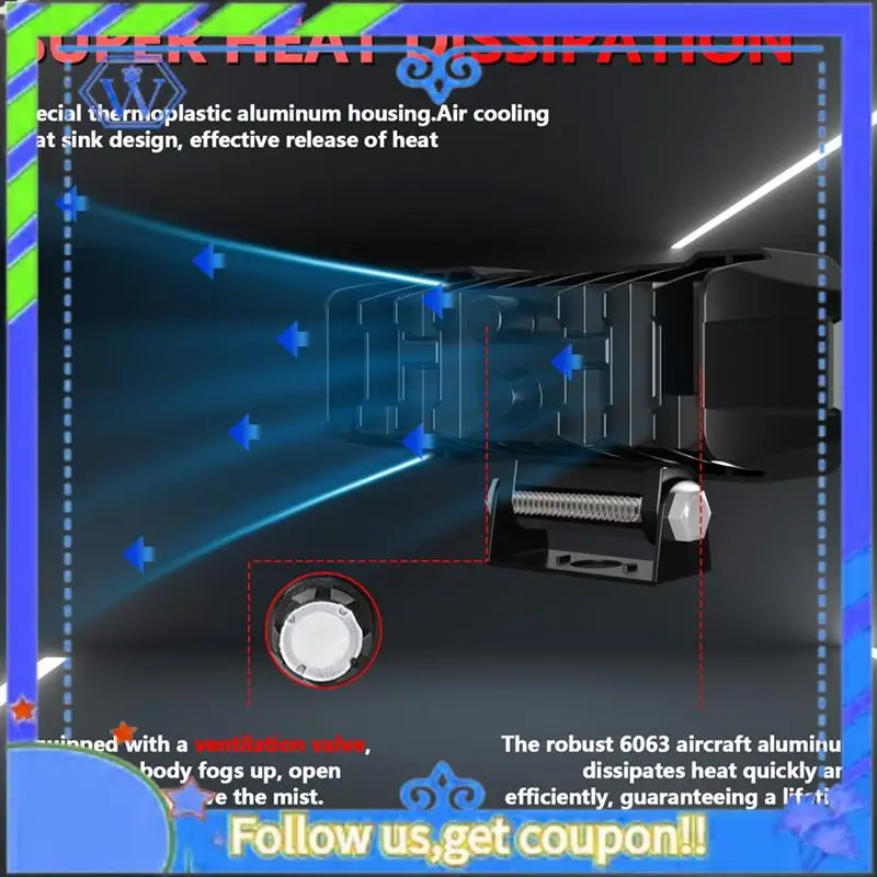 

M46K-5 Inch LED Pods Light Headlights LED Driving Spot Light Fog Light For Off-Road ATV UTV Truck Boat 80W 8000LM Work Light Dur