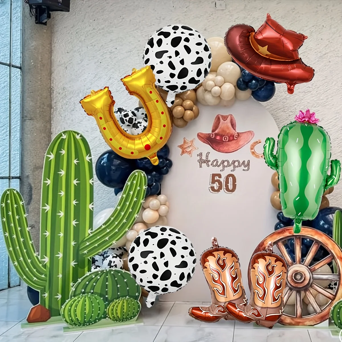 Globos de fiesta occidental, globos de herradura de caballo, vaquero del Salvaje Oeste, Rodeo, fiesta de cumpleaños temática, despedida de soltero, decoración de granja, regalo