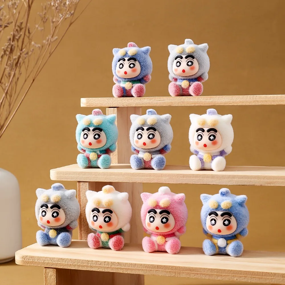 9PCS Crayon Shin-chan Mini Action Figure Decorative Pendant Ornaments Popular DIY Anime Dolls Accessories Keychain Pendants Toys