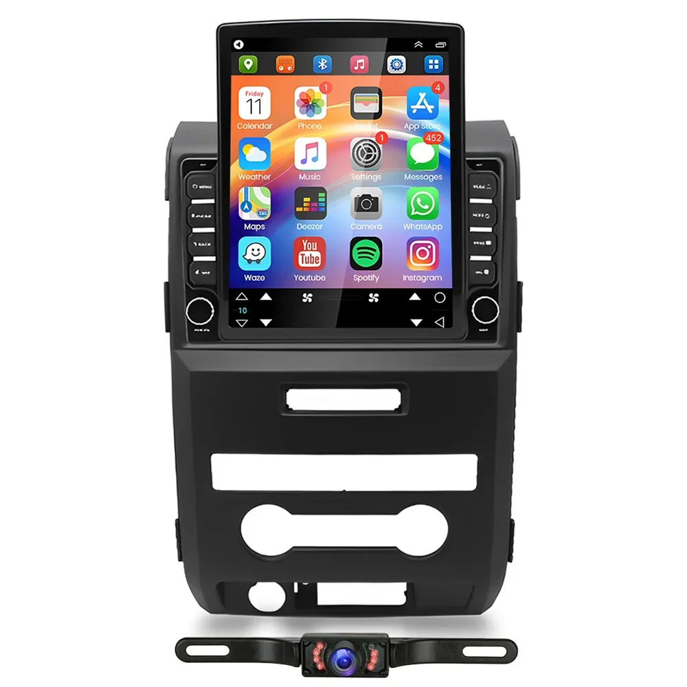 ملاحة سيارة Android 14 مقاس 9.7 بوصة (Little King Kong) مناسبة لـ CarPlay + Android Auto / 4 + 64G لـ 2009-2014 Ford F150